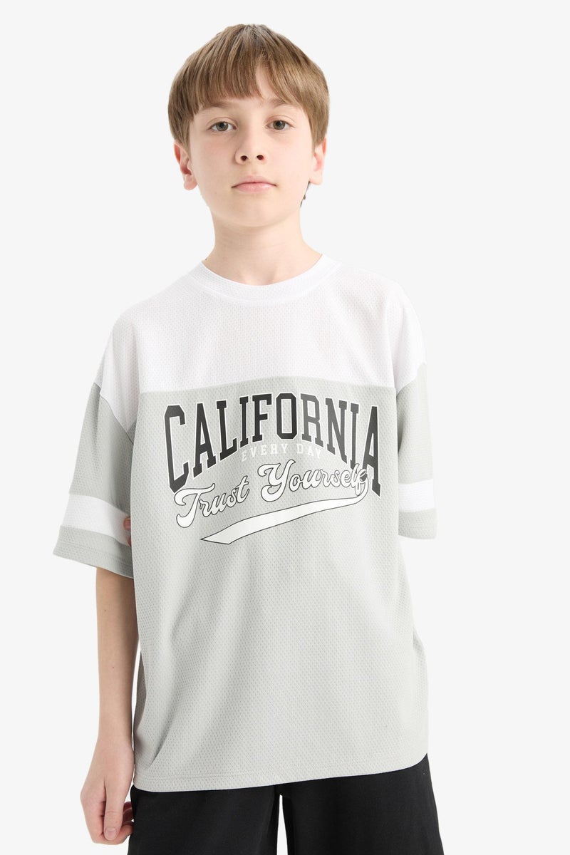 ديفاكتو تيشيرت اولادي نص كم اوفر سايز برقبة مستديرة - Image 5